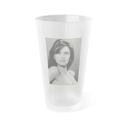 Caroline Munro #342 (Vintage Female Icon) Frosted Pint Glass 16oz 16oz Frosted - Go Mug Yourself