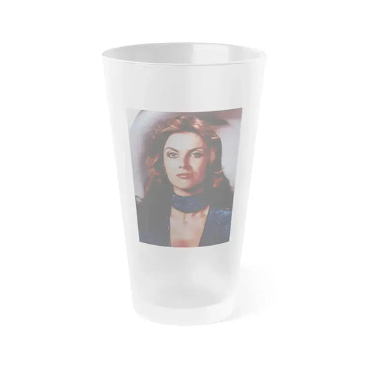 Caroline Munro #351 (Vintage Female Icon) Frosted Pint Glass 16oz 16oz Frosted - Go Mug Yourself