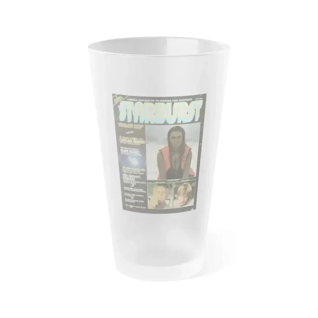 Caroline Munro #365 - Starbust Mag. #24 August '80 (Vintage Female Icon) Frosted Pint Glass 16oz 16oz Frosted - Go Mug Yourself