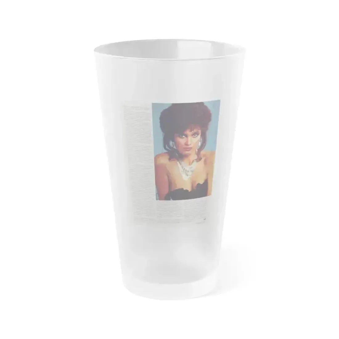 Caroline Munro #372 (Vintage Female Icon) Frosted Pint Glass 16oz 16oz Frosted - Go Mug Yourself