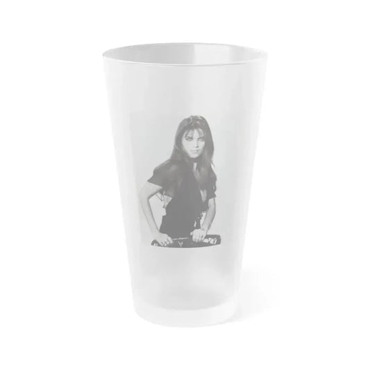 Caroline Munro #382 (Vintage Female Icon) Frosted Pint Glass 16oz 16oz Frosted - Go Mug Yourself