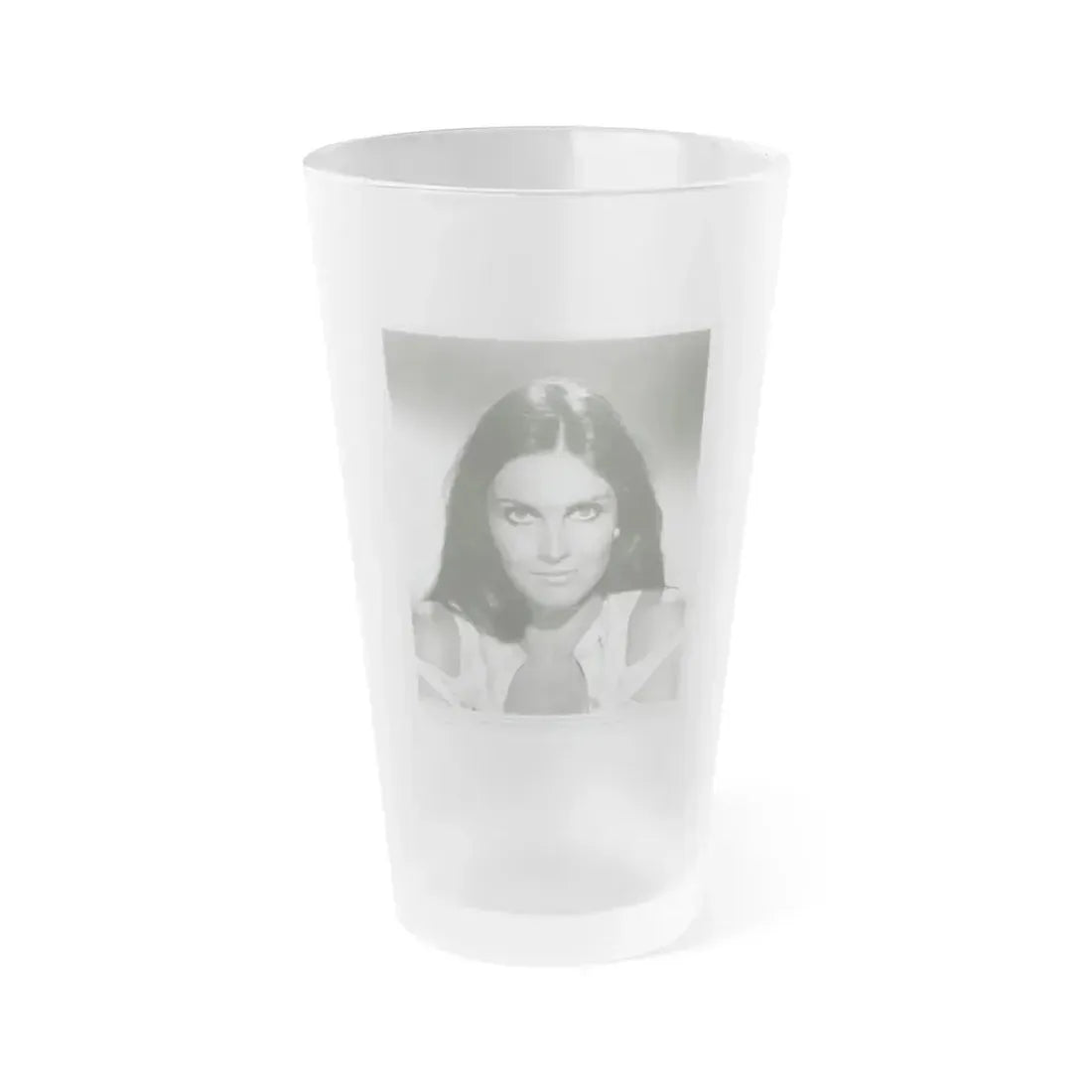 Caroline Munro #395 (Vintage Female Icon) Frosted Pint Glass 16oz 16oz Frosted - Go Mug Yourself