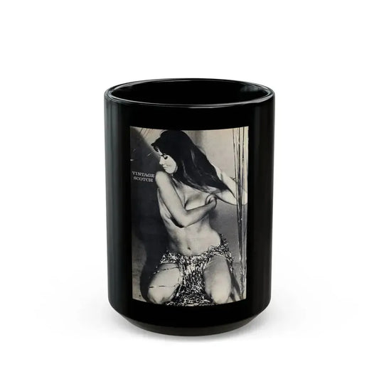 Caroline Munro #40 (Vintage Female Icon) Black Coffee Mug 15oz - Go Mug Yourself
