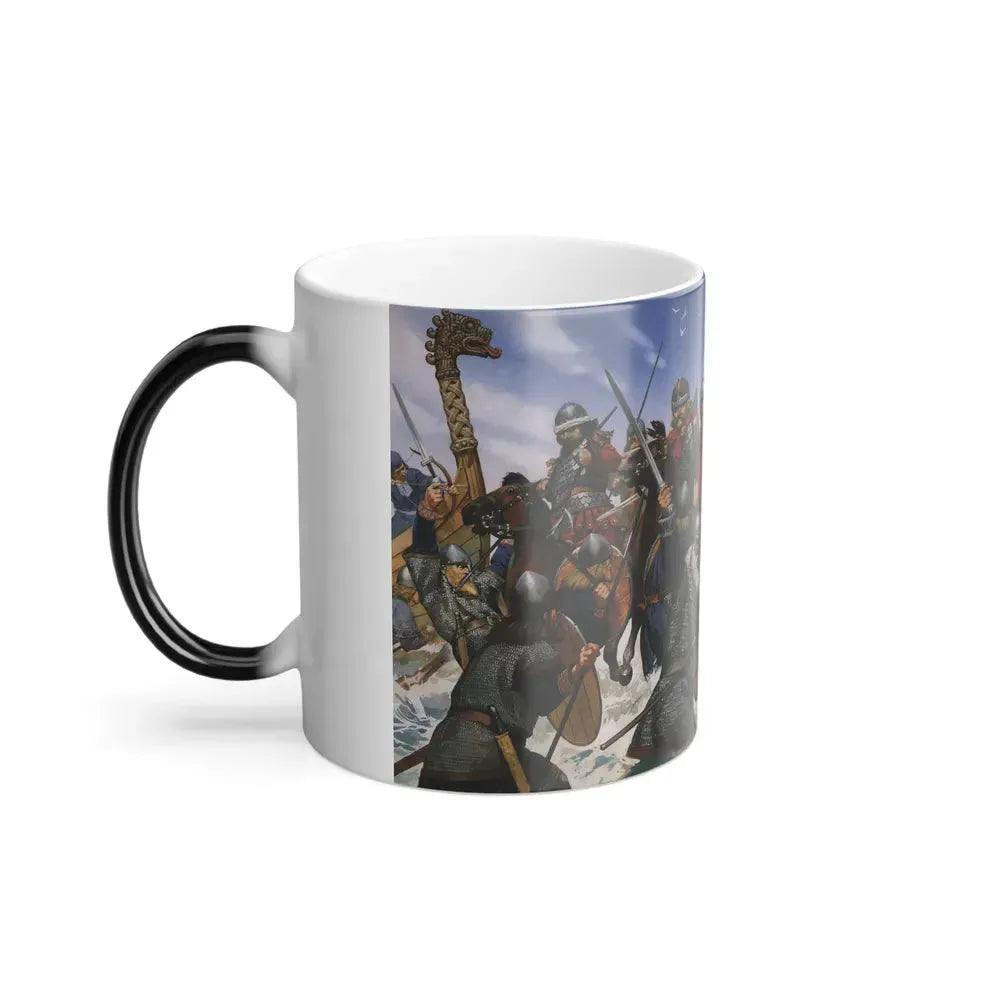 Carolingiens vs Vikings by Angus McBride - Color Changing Mug 11oz - Go Mug Yourself