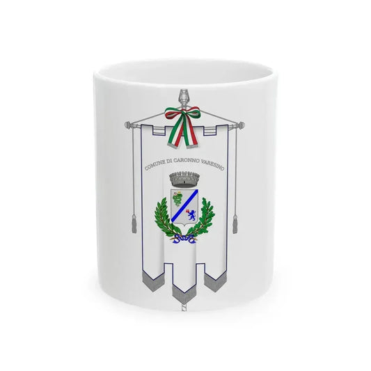 Caronno Varesino-Gonfalone (Italy) White Coffee Mug 11oz - Go Mug Yourself