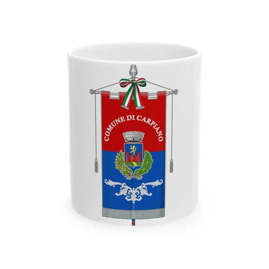 Carpiano-Gonfalone (Italy) White Coffee Mug 11oz - Go Mug Yourself