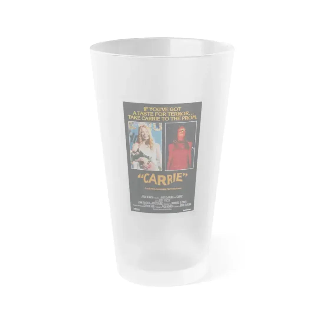 CARRIE 1976 Movie Poster - Frosted Pint Glass 16oz 16oz Frosted - Go Mug Yourself