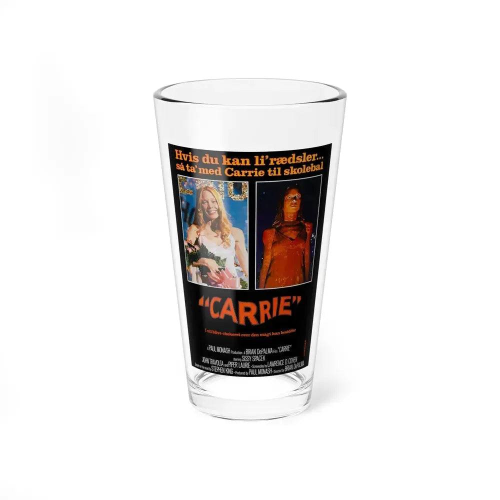 CARRIE (DANISH) 1976 Movie Poster - Pint Glass 16oz 16oz - Go Mug Yourself
