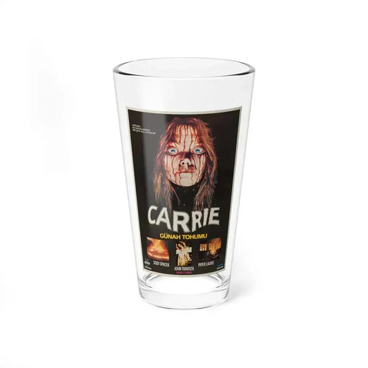 CARRIE (TURKISH) 1976 Movie Poster - Pint Glass 16oz 16oz - Go Mug Yourself