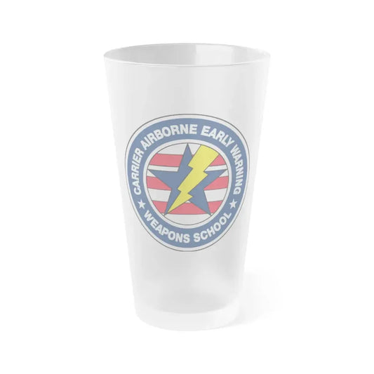 Carrier Airborne Early Warning Weapons School Bolt (U.S. Navy) Frosted Pint Glass 16oz Default Title - Go Mug Yourself