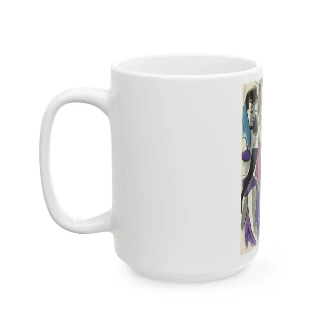 Cartoon illustration_1 - White Coffee Mug - Go Mug Yourself