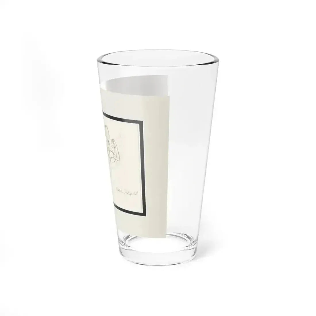 Cartoon Preliminary Pencil Illustration (1) (Magazine Illustration) Pint Glass 16oz - Go Mug Yourself