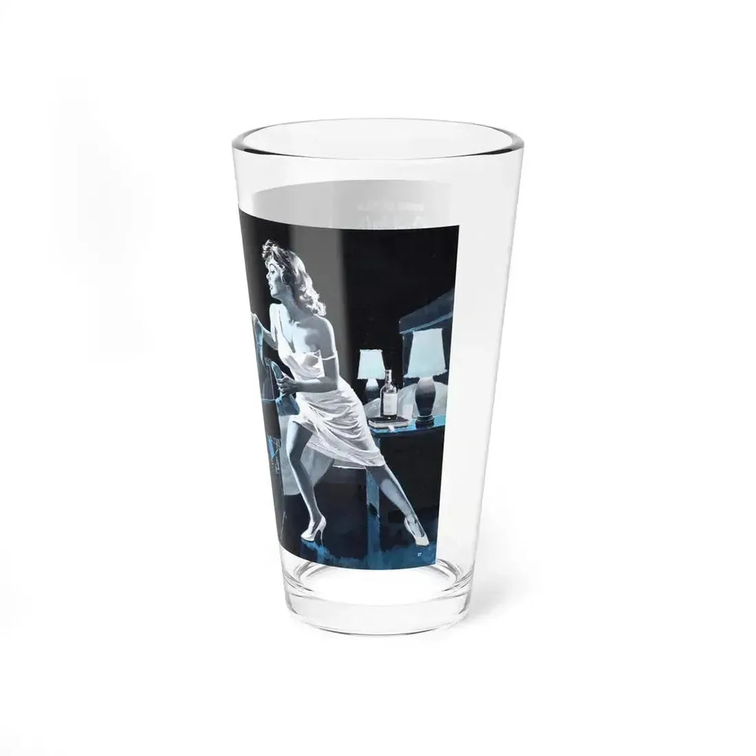 Case of the Girls Who Lost Her Grip (Magazine Illustration) Pint Glass 16oz - Go Mug Yourself