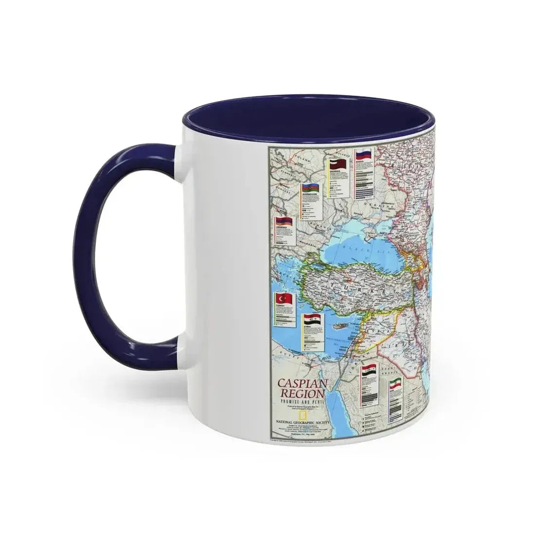 Caspian Region- Promise and Peril (1999) (Map) Accent Coffee Mug - Go Mug Yourself