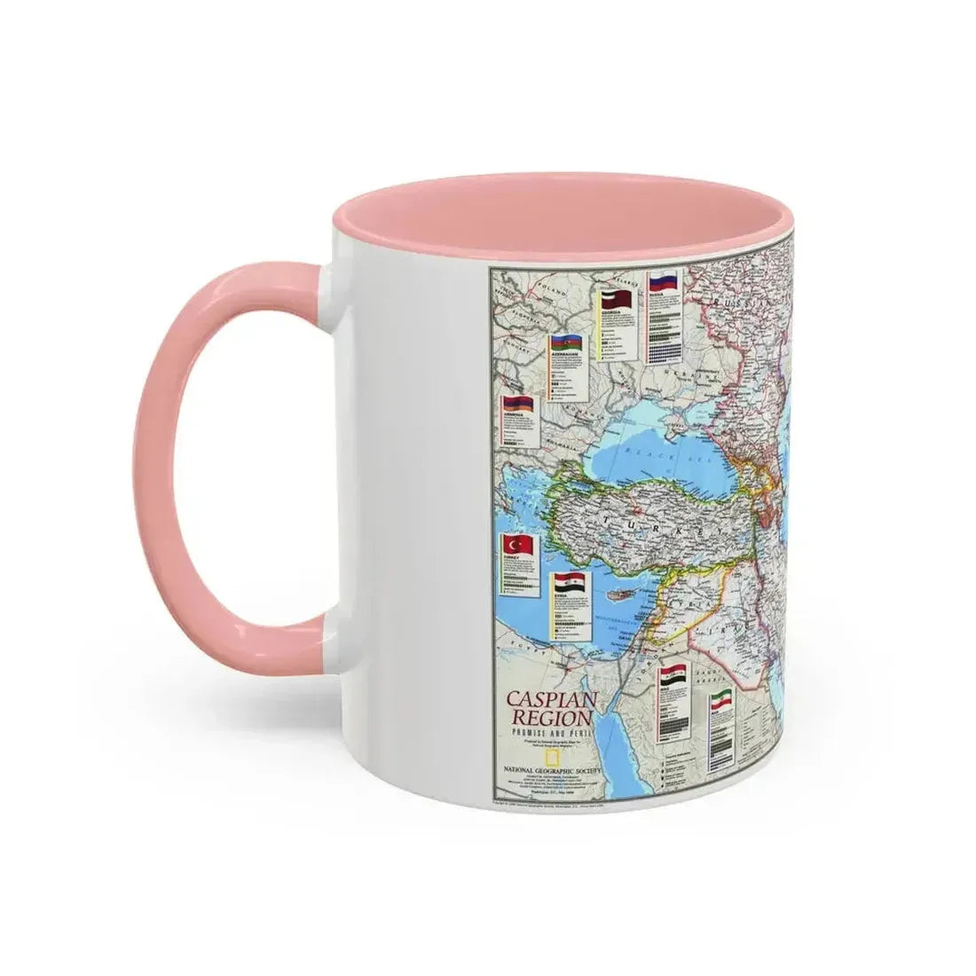 Caspian Region- Promise and Peril (1999) (Map) Accent Coffee Mug - Go Mug Yourself