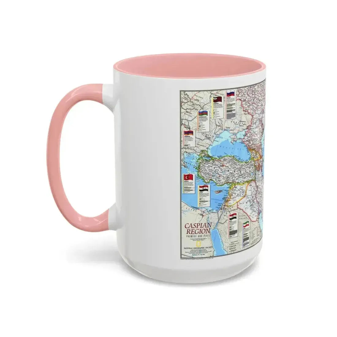 Caspian Region- Promise and Peril (1999) (Map) Accent Coffee Mug - Go Mug Yourself