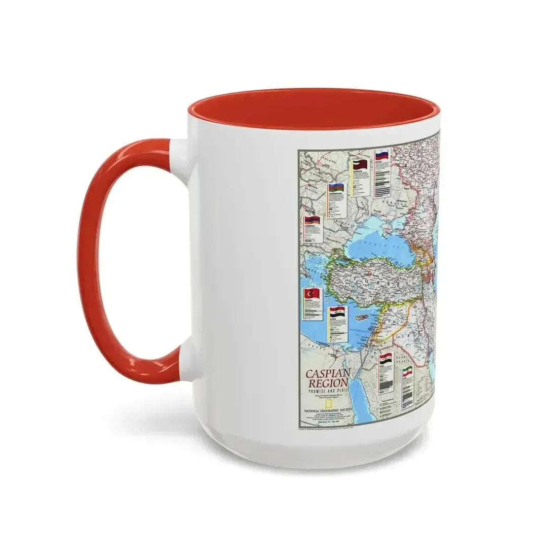 Caspian Region- Promise and Peril (1999) (Map) Accent Coffee Mug - Go Mug Yourself