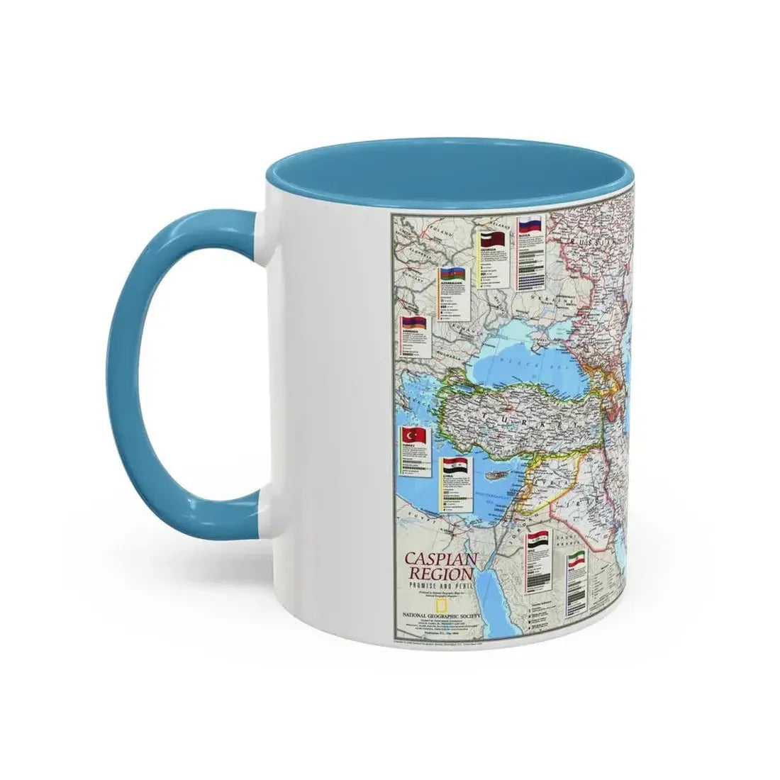 Caspian Region- Promise and Peril (1999) (Map) Accent Coffee Mug - Go Mug Yourself