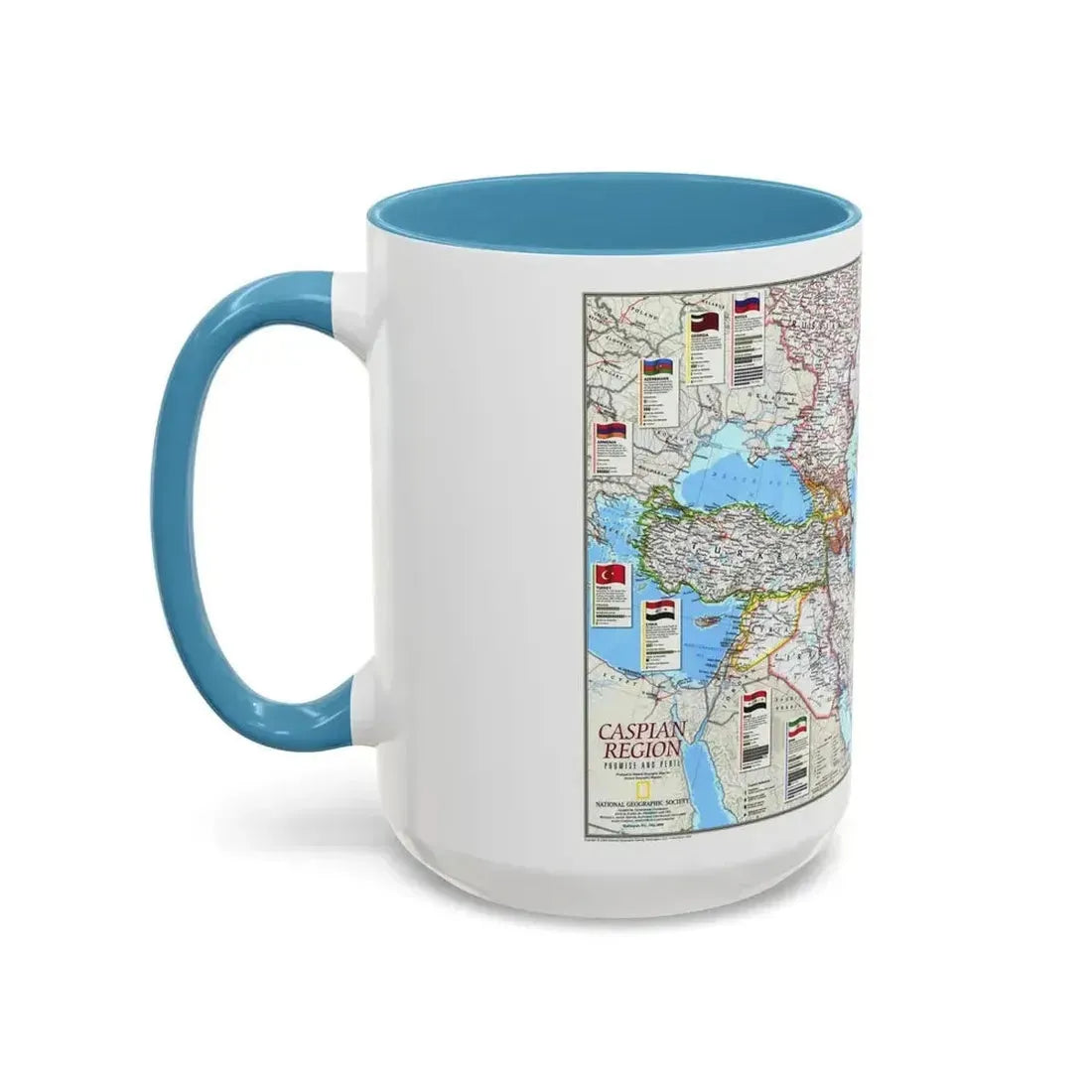 Caspian Region- Promise and Peril (1999) (Map) Accent Coffee Mug - Go Mug Yourself