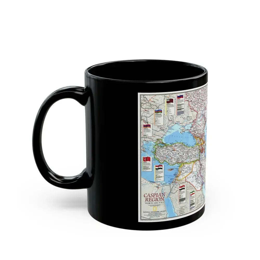 Caspian Region- Promise and Peril (1999) (Map) Black Coffee Mug - Go Mug Yourself