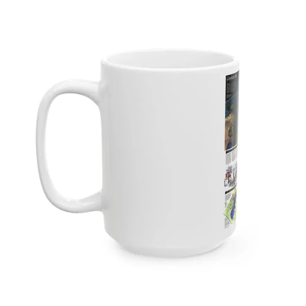 Caspian Sea (1999) (Map) White Coffee Mug - Go Mug Yourself