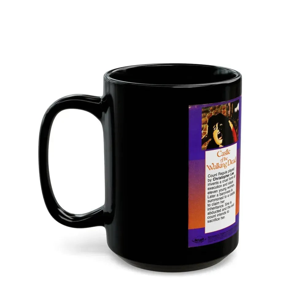 CASTLE OF THE WALKING DEAD SATURN PRODUCTIONS INC (VHS COVER) - Black Coffee Mug - Go Mug Yourself