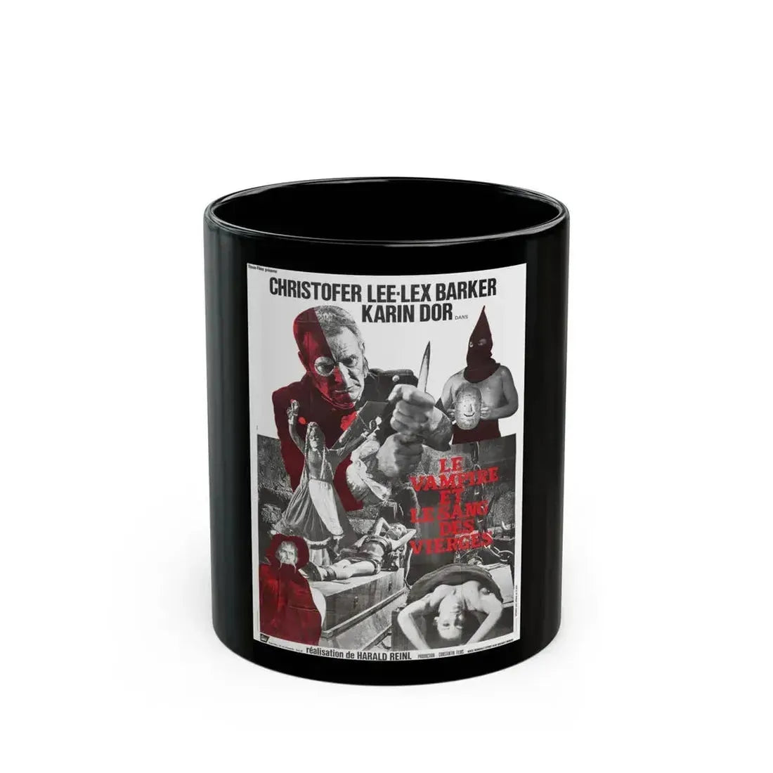 CASTLE OF THE WALKING DEAD (THE TORTURE CHAMBER OF DR SADISM, THE SNAKE PIT AND THE PENDULUM, BLOOD DEMON) 1967 Movie Poster - Black Coffee Mug 11oz - Go Mug Yourself