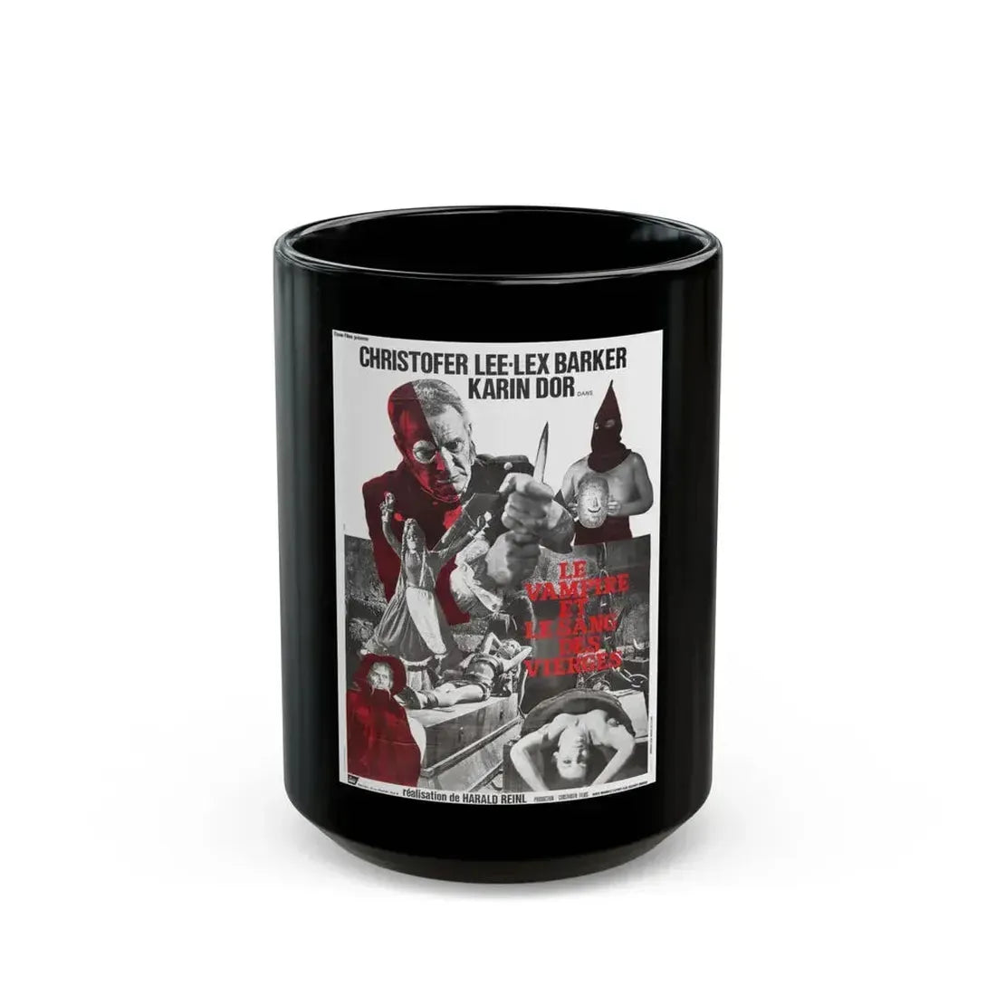 CASTLE OF THE WALKING DEAD (THE TORTURE CHAMBER OF DR SADISM, THE SNAKE PIT AND THE PENDULUM, BLOOD DEMON) 1967 Movie Poster - Black Coffee Mug 15oz - Go Mug Yourself