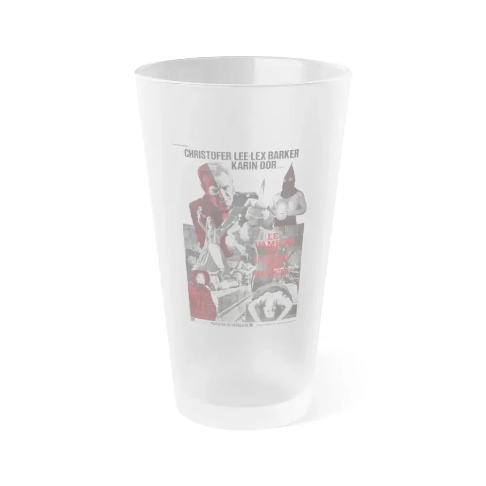 CASTLE OF THE WALKING DEAD (THE TORTURE CHAMBER OF DR SADISM, THE SNAKE PIT AND THE PENDULUM, BLOOD DEMON) 1967 Movie Poster - Frosted Pint Glass 16oz 16oz Frosted - Go Mug Yourself