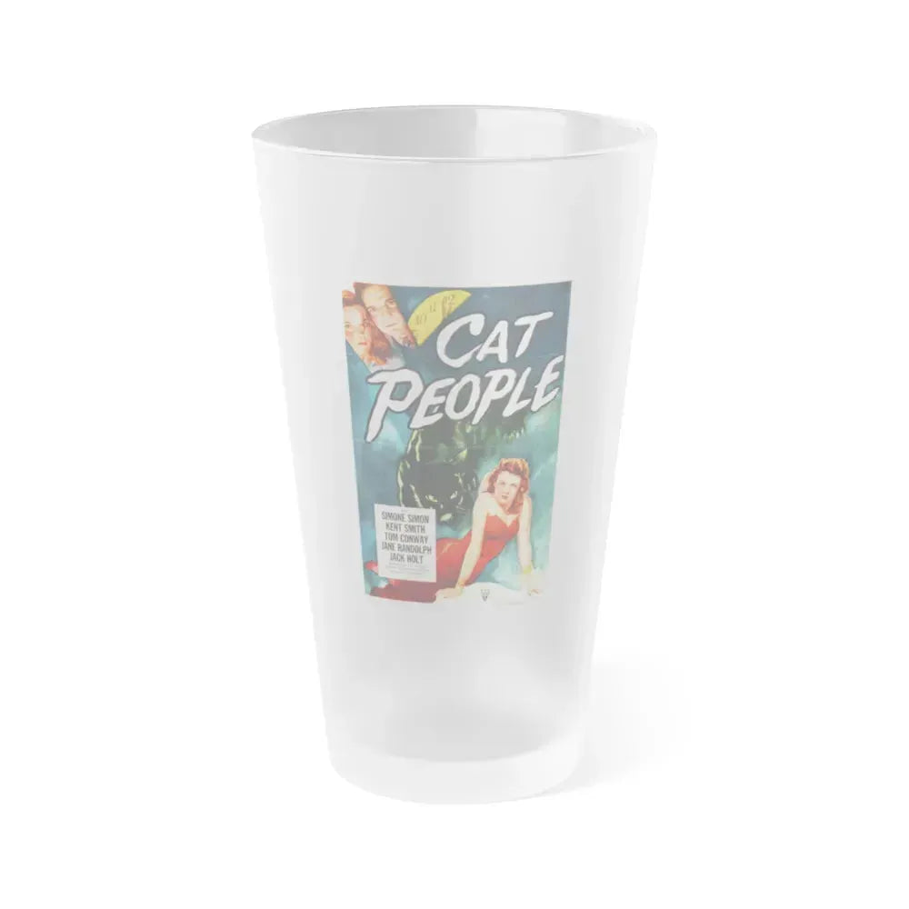 CAT PEOPLE 1942 Movie Poster - Frosted Pint Glass 16oz 16oz Frosted - Go Mug Yourself