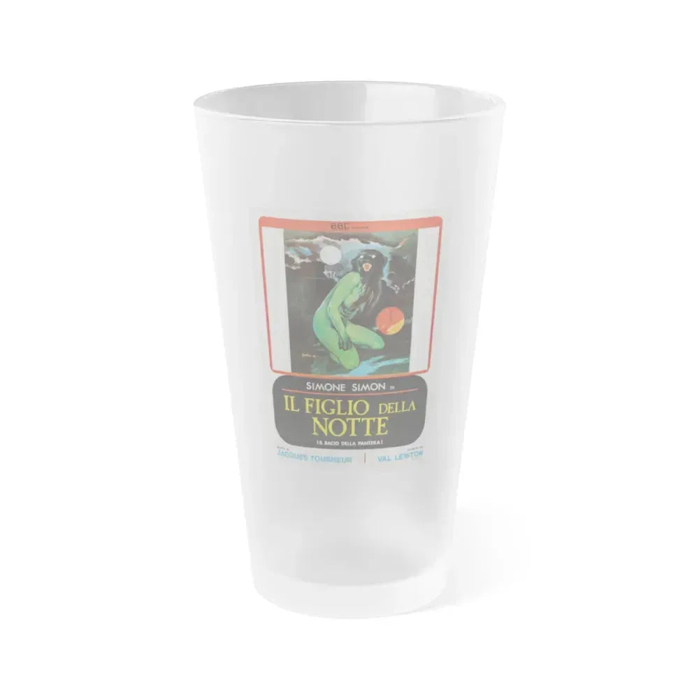 CAT PEOPLE (ITALIAN) 1942 Movie Poster - Frosted Pint Glass 16oz 16oz Frosted - Go Mug Yourself