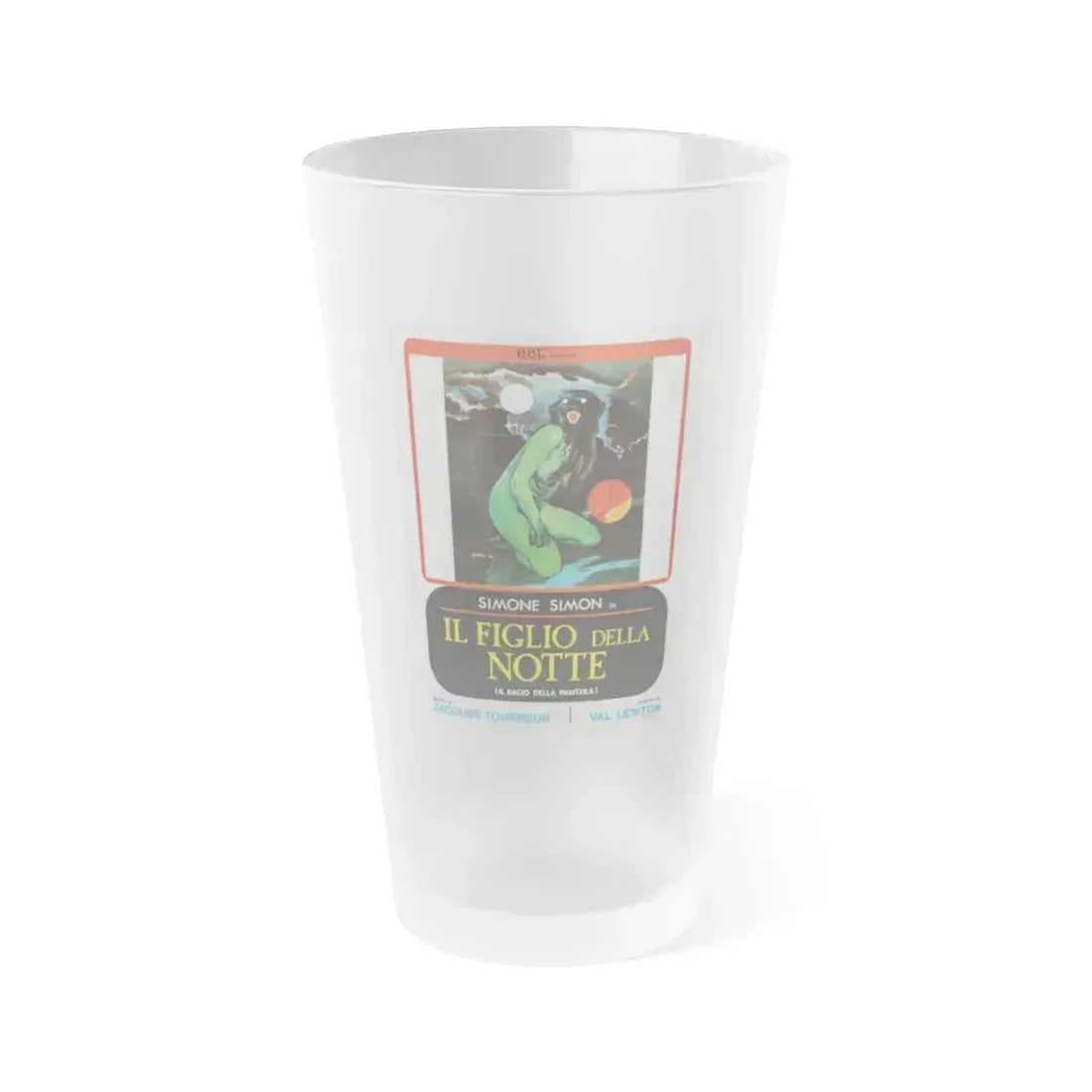 CAT PEOPLE (ITALIAN) 1942 Movie Poster - Frosted Pint Glass 16oz 16oz Frosted - Go Mug Yourself