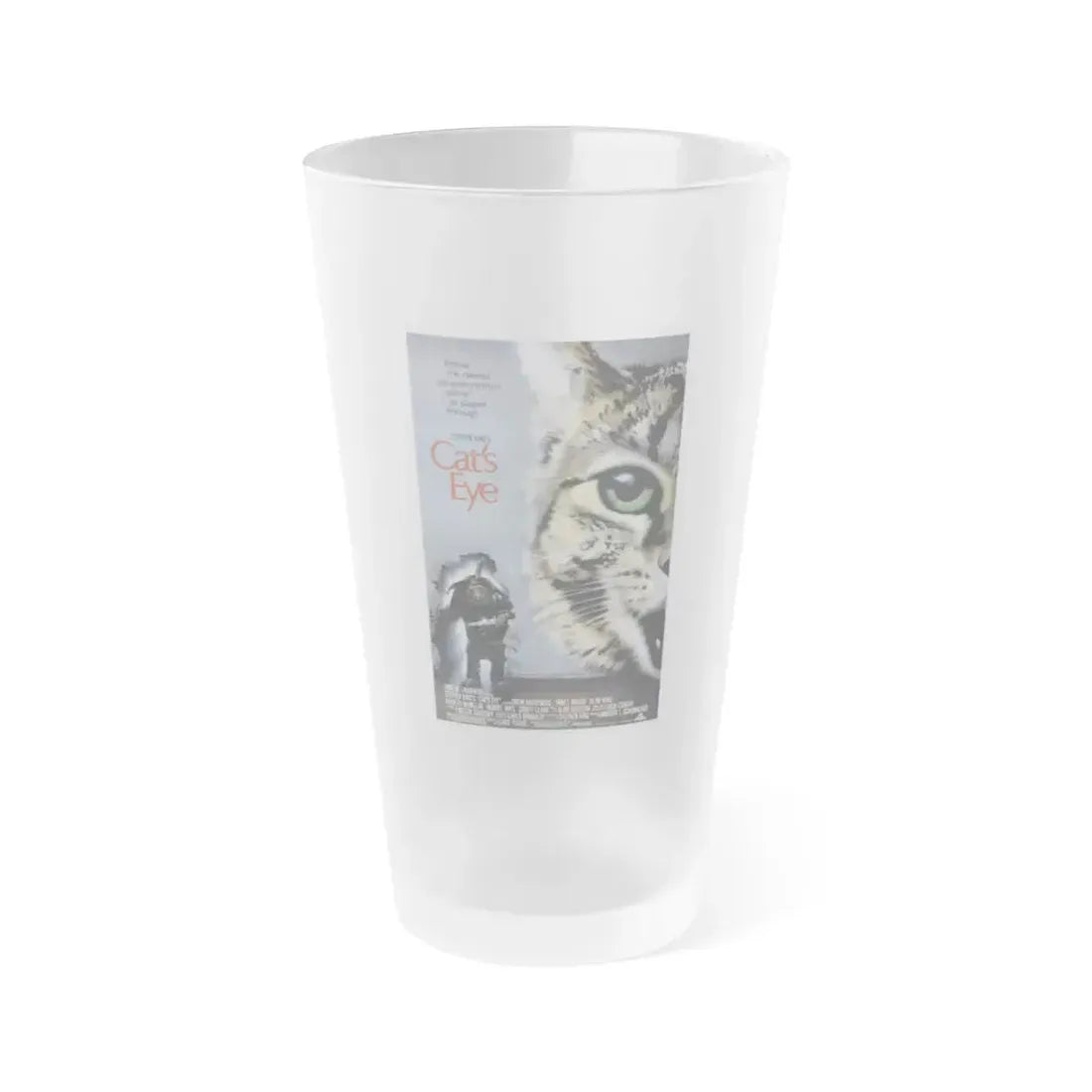 CAT'S EYE 1985 Movie Poster - Frosted Pint Glass 16oz 16oz Frosted - Go Mug Yourself