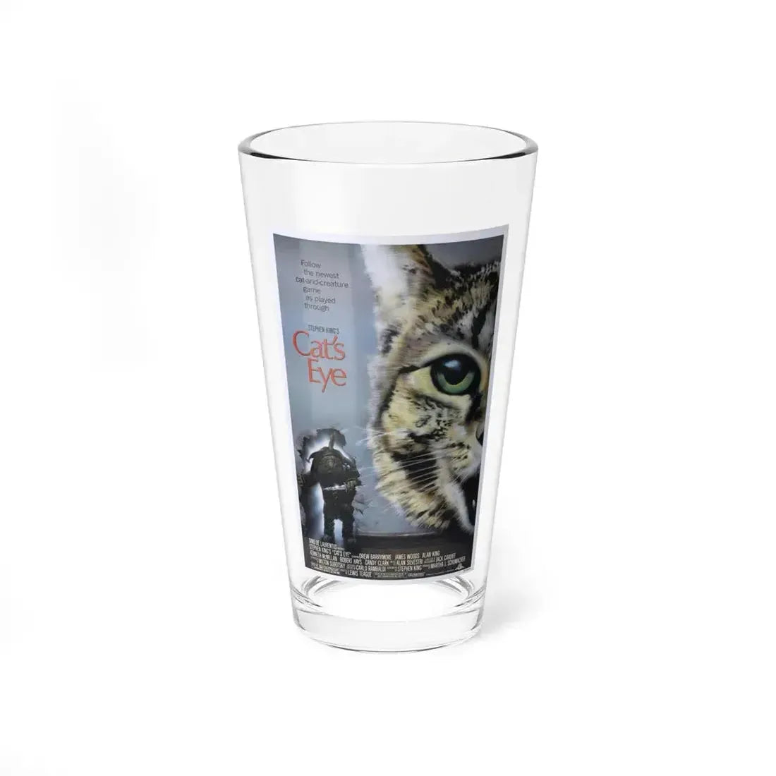 CAT'S EYE 1985 Movie Poster - Pint Glass 16oz 16oz - Go Mug Yourself