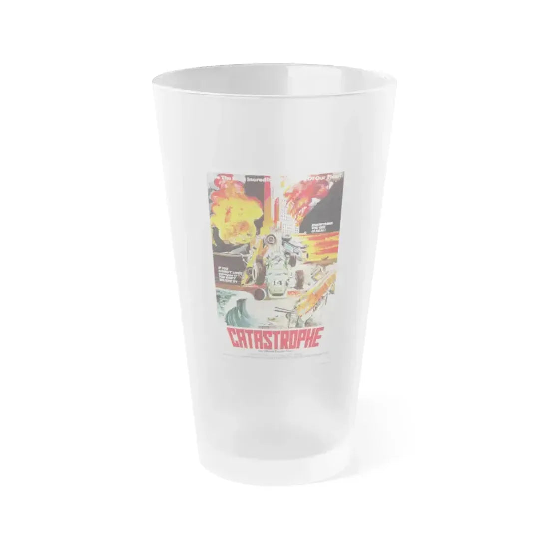 CATASTROPHE 1977 Movie Poster - Frosted Pint Glass 16oz 16oz Frosted - Go Mug Yourself