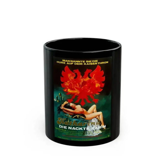 CATHERINE THE NAKED QUEEN 1983 Movie Poster - Black Coffee Mug 11oz - Go Mug Yourself