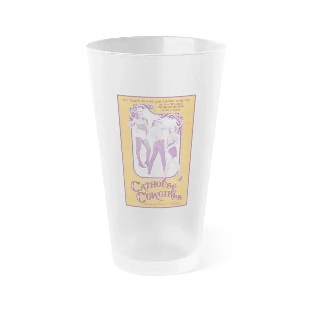 CATHOUSE COWGIRLS (BLAZING STEWARDESSES) 1975 Movie Poster - Frosted Pint Glass 16oz 16oz Frosted - Go Mug Yourself