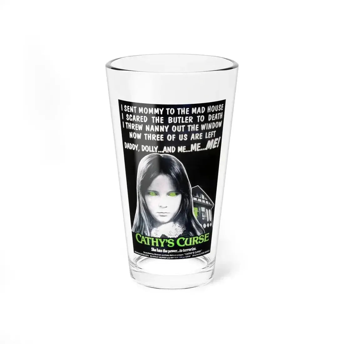 CATHY'S CURSE 1977 Movie Poster - Pint Glass 16oz 16oz - Go Mug Yourself