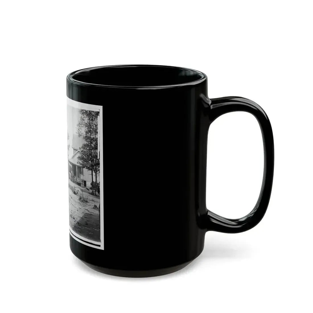 Catlett's Station, Va. The Station With U.S. Military Railroad Boxcars And Soldiers (U.S. Civil War) Black Coffee Mug - Go Mug Yourself