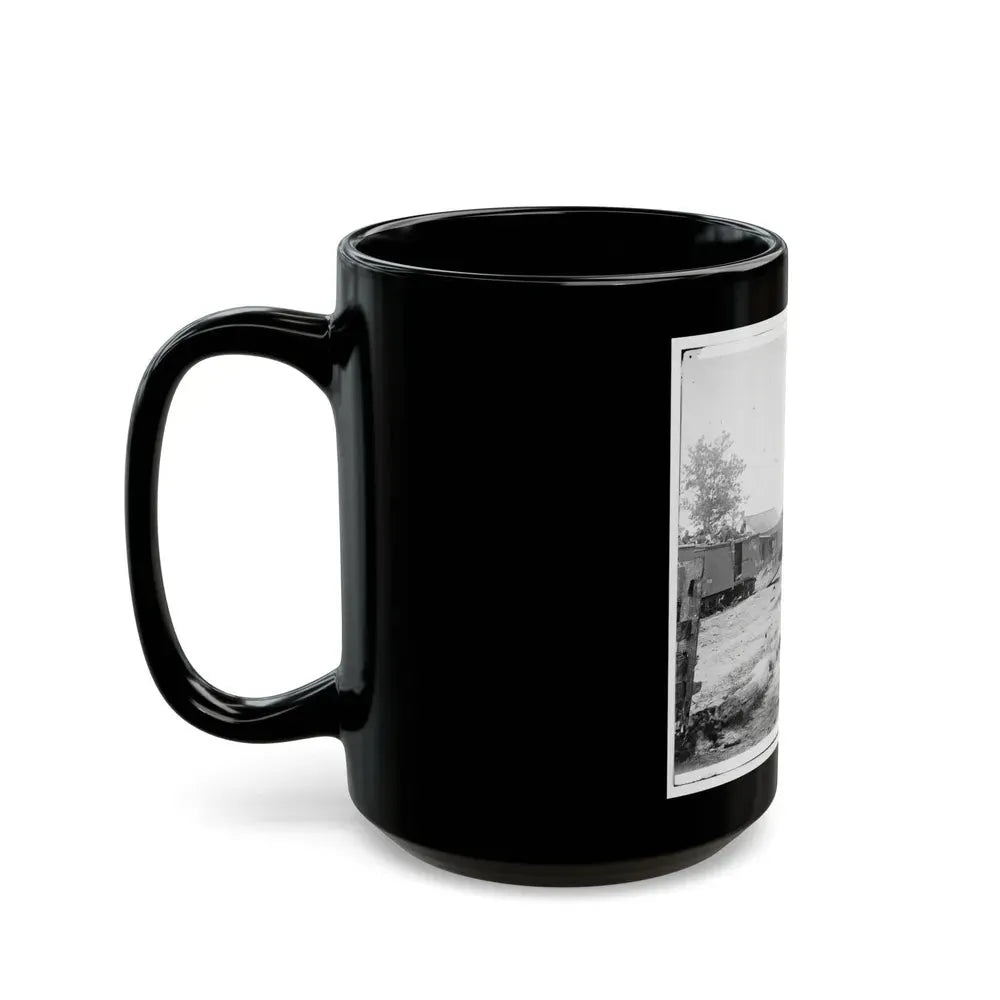 Catlett's Station, Va. The Station With U.S. Military Railroad Boxcars And Soldiers (U.S. Civil War) Black Coffee Mug - Go Mug Yourself