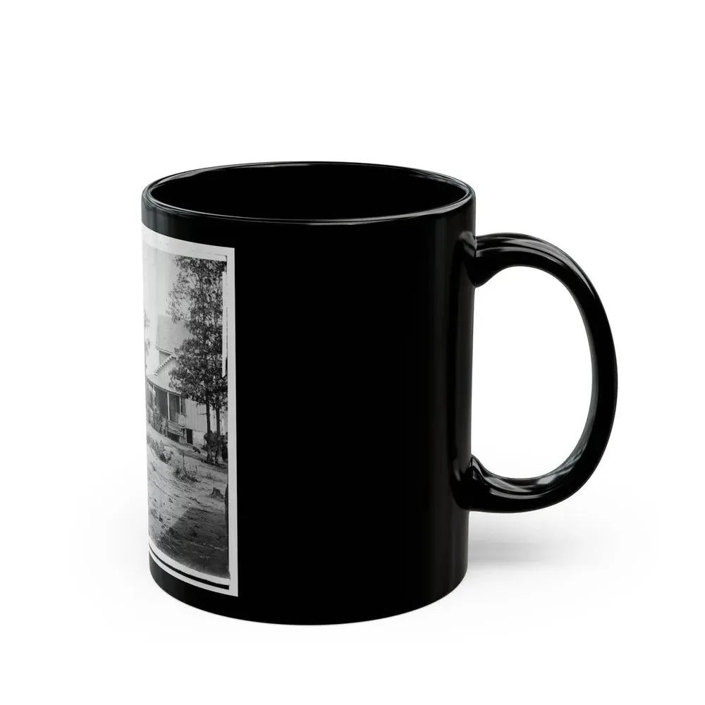 Catlett's Station, Va. The Station With U.S. Military Railroad Boxcars And Soldiers (U.S. Civil War) Black Coffee Mug - Go Mug Yourself