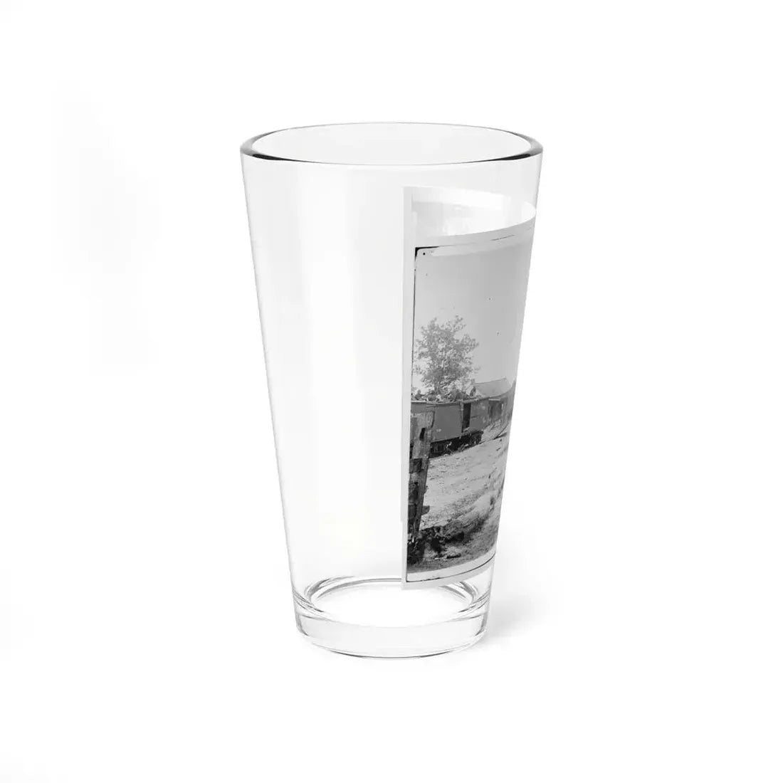Catlett's Station, Va. The Station With U.S. Military Railroad Boxcars And Soldiers (U.S. Civil War) Pint Glass 16oz - Go Mug Yourself