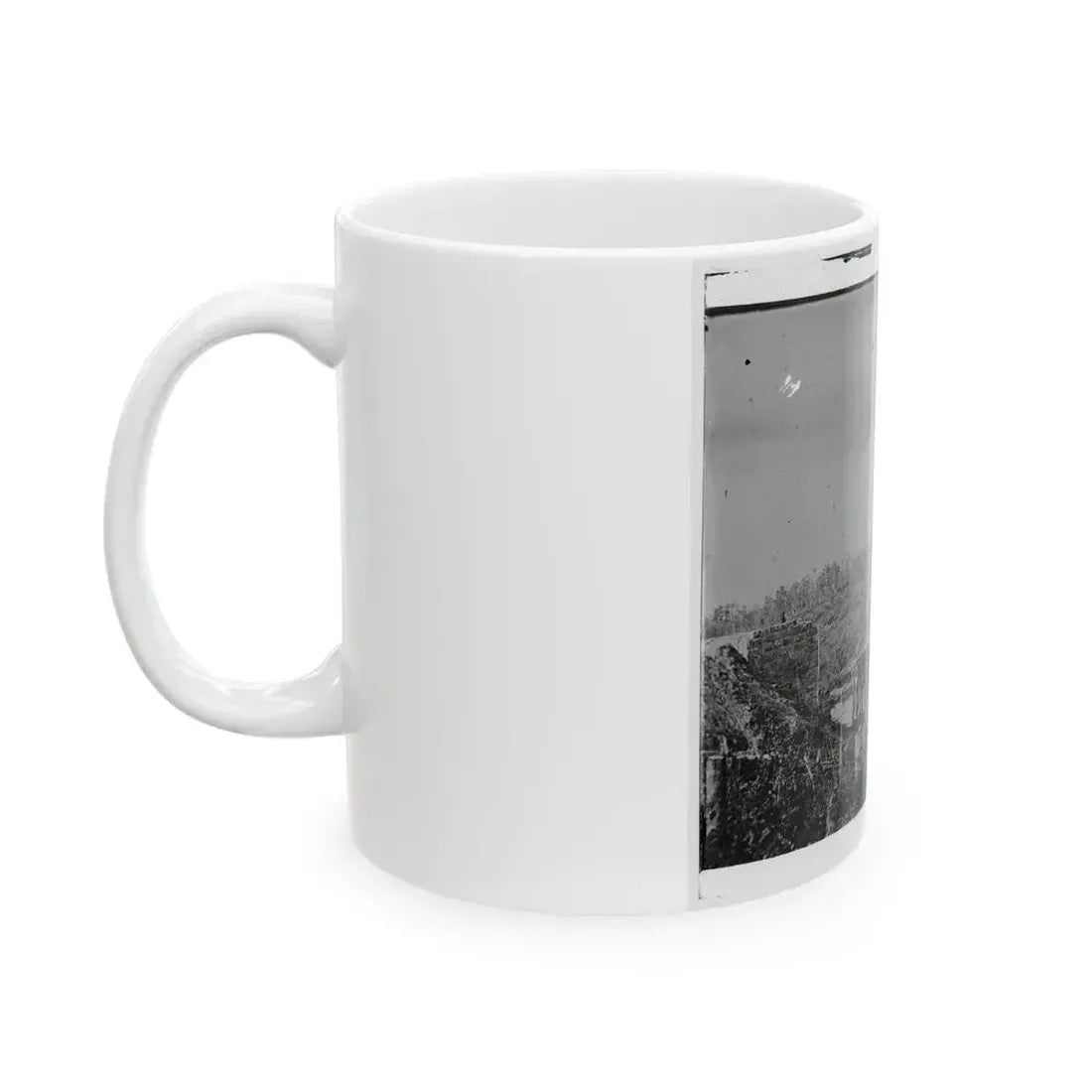 Catlett's Station, Va., Vicinity. Federal Soldiers Rebuilding The Orange & Alexandria Railroad Bridge Over Cedar Run (U.S. Civil War) White Coffee Mug - Go Mug Yourself