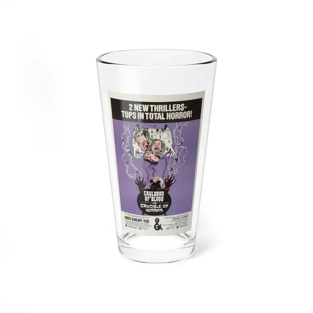 CAULDRON OF BLOOD + CRUCIBLE OF HORROR 1971 Movie Poster - Pint Glass 16oz 16oz - Go Mug Yourself