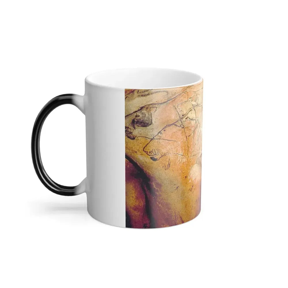 cave lions and woolly rhinoceroses - Color Changing Mug 11oz - Go Mug Yourself