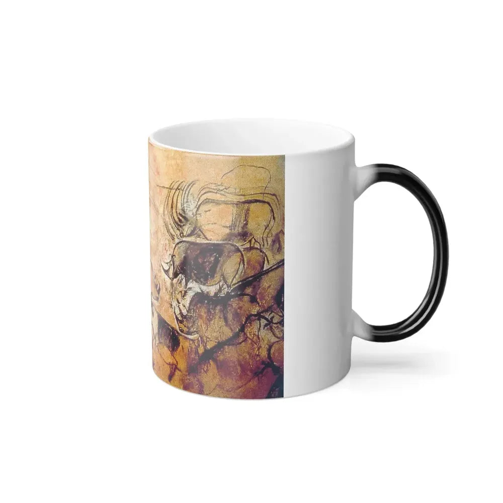 cave lions and woolly rhinoceroses - Color Changing Mug 11oz - Go Mug Yourself
