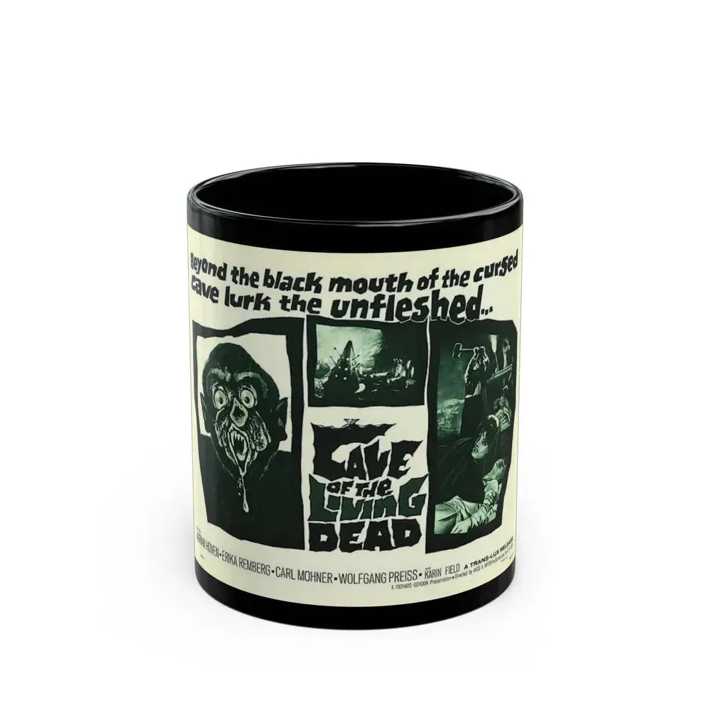 CAVE OF THE LIVING DEAD 1964 Movie Poster - Black Coffee Mug 11oz - Go Mug Yourself