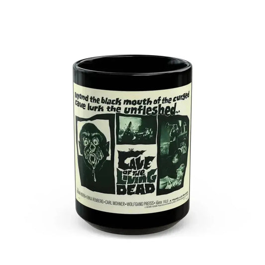 CAVE OF THE LIVING DEAD 1964 Movie Poster - Black Coffee Mug 15oz - Go Mug Yourself