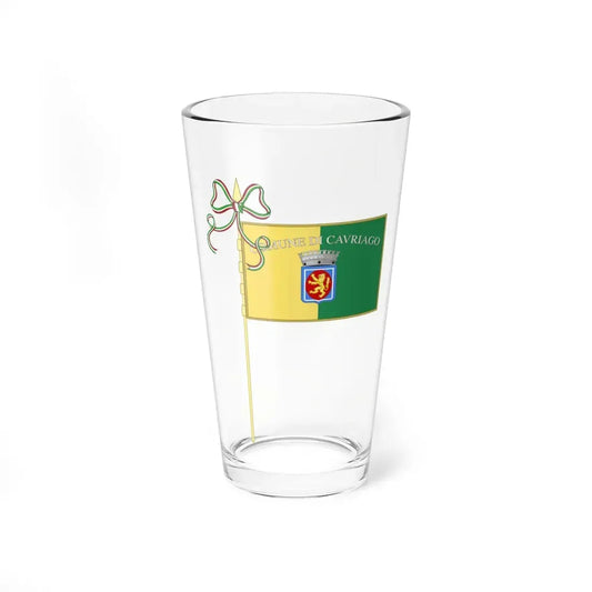 Cavriago-Bandiera Completa (Italy) Pint Glass 16oz 16oz - Go Mug Yourself