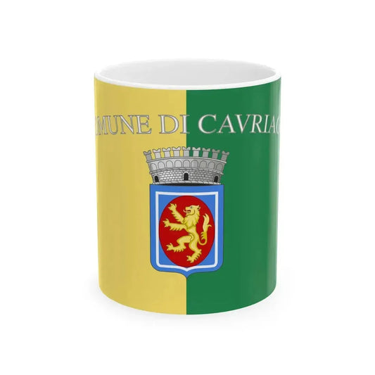 Cavriago-Bandiera (Italy) White Coffee Mug 11oz - Go Mug Yourself
